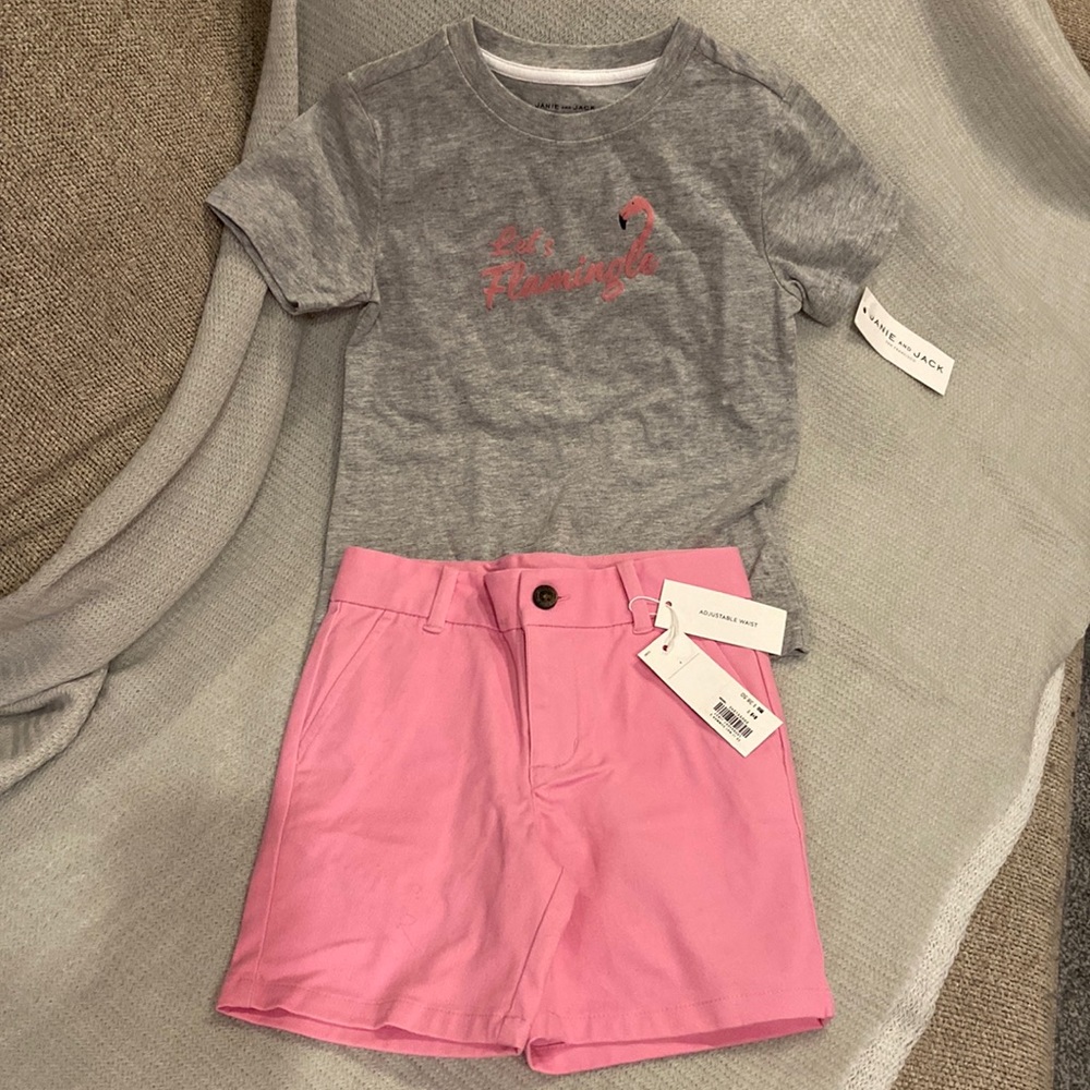 NWT Janie and Jack T-Shirt/Short set (Girl)
